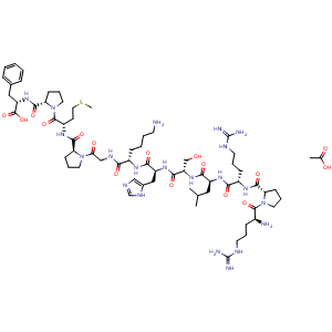 Chemical structure of Apelin-12 acetate , AChemBlock Y228145