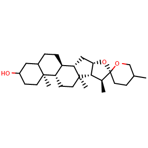 Chemical structure of Spirostan-3-ol , CAS 82597-74-8, AChemBlock Y228154