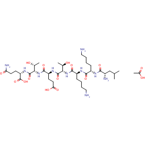 Chemical structure of LKKTETQ acetate , AChemBlock Y228198