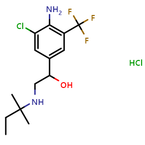 Chemical structure of Mapenterol hydrochloride , CAS 54238-51-6, AChemBlock Y228201