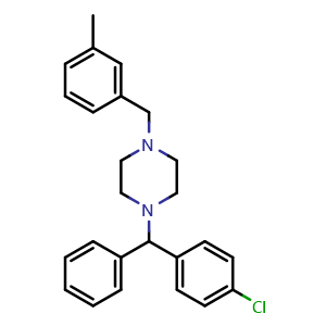 Chemical structure of Meclizine , CAS 569-65-3, AChemBlock Y228202