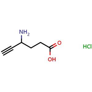 Chemical structure of 4-aminohex-5-ynoic acid hydrochloride , CAS 103451-26-9, AChemBlock Y228203