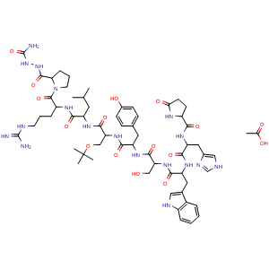 Chemical structure of Goserelin acetate , CAS 145781-92-6, AChemBlock Y228217