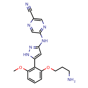 Chemical structure of Prexasertib , CAS 1234015-52-1, AChemBlock Y228277
