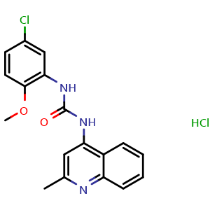 Chemical structure of PQ401 hydrochloride , AChemBlock Y228280