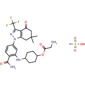Chemical structure of PF-04929113 Mesylate , CAS 1173111-67-5, AChemBlock Y228283