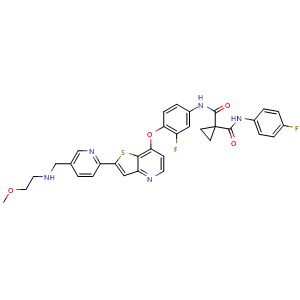 Chemical structure of Sitravatinib , CAS 1123837-84-2, AChemBlock Y228285