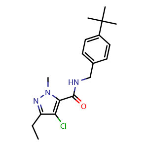 Chemical structure of Tebufenpyrad , CAS 119168-77-3, AChemBlock Y228301