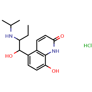 Chemical structure of Procaterol hydrochloride , CAS 81262-93-3, AChemBlock Y228319