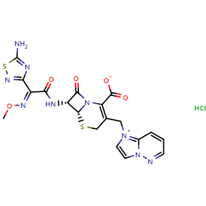 Chemical structure of Cefozopran hydrochloride , CAS 113981-44-5, AChemBlock Y228384