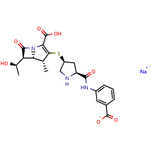 Chemical structure of Ertapenem sodium , CAS 153773-82-1, AChemBlock Y228387