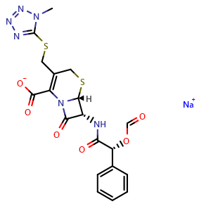 Chemical structure of Cefamandole nafate , CAS 42540-40-9, AChemBlock Y228388