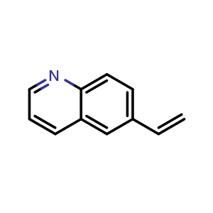 Chemical structure of 6-ethenylquinoline , CAS 651025-06-8, AChemBlock Y228418