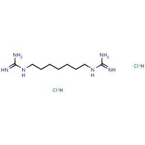 Chemical structure of 1,1'-(Heptane-1,7-diyl)diguanidine dihydrochloride , CAS 2193061-39-9, AChemBlock Y228433