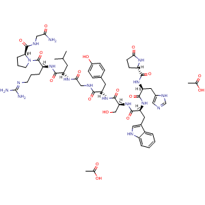 Chemical structure of Gonadorelin Acetate , CAS 71447-49-9, AChemBlock Y228446
