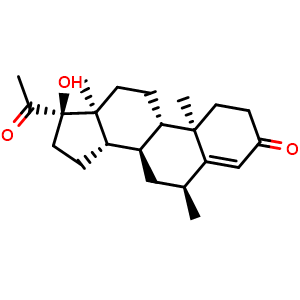 Chemical structure of Medroxyprogesterone , CAS 520-85-4, AChemBlock Y228451