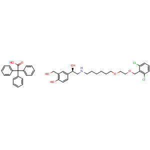 Chemical structure of Vilanterol trifenatate , CAS 503070-58-4, AChemBlock Y228464