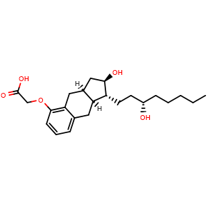 Chemical structure of Treprostinil , CAS 81846-19-7, AChemBlock Y228467