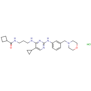 Chemical structure of MRT67307 hydrochloride , AChemBlock Y228469