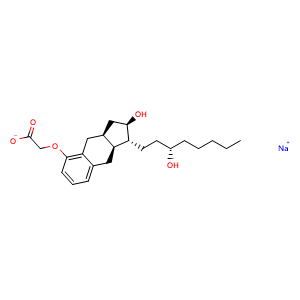 Chemical structure of Treprostinil Sodium , CAS 289480-64-4, AChemBlock Y228472