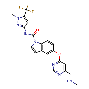 Chemical structure of Acrizanib , CAS 1229453-99-9, AChemBlock Y228486