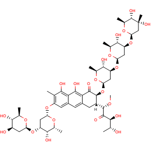 Chemical structure of Mithramycin A , CAS 18378-89-7, AChemBlock Y228507