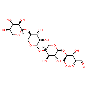 Chemical structure of Xylotetraose , CAS 22416-58-6, AChemBlock Y228526