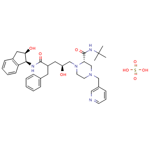 Chemical structure of Indinavir sulfate , CAS 157810-81-6, AChemBlock Y228536