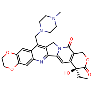 Chemical structure of Lurtotecan , CAS 149882-10-0, AChemBlock Y228614