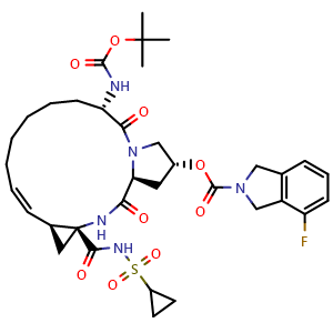Chemical structure of Danoprevir , CAS 850876-88-9, AChemBlock Y228643