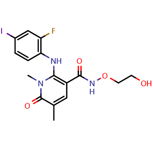 Chemical structure of AZD8330 , CAS 869357-68-6, AChemBlock Y228674
