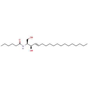 Chemical structure of C6 Ceramide , CAS 124753-97-5, AChemBlock Y228716