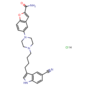 Chemical structure of Vilazodone Hydrochloride , CAS 163521-08-2, AChemBlock Y228729
