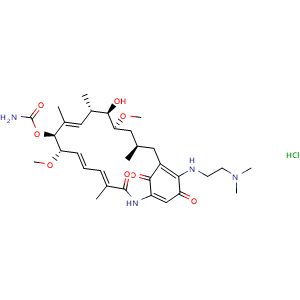 Chemical structure of Alvespimycin hydrochloride , CAS 467214-21-7, AChemBlock Y228741