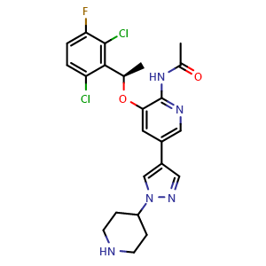 Chemical structure of Unecritinib , CAS 1418026-92-2, AChemBlock Y228756