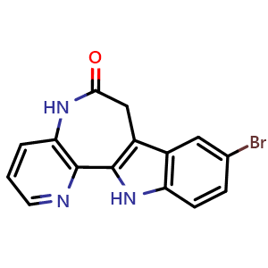 Chemical structure of 1-Azakenpaullone , CAS 676596-65-9, AChemBlock Y228766