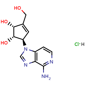 Chemical structure of 3-deazaneplanocin A hydrochloride , CAS 120964-45-6, AChemBlock Y228767