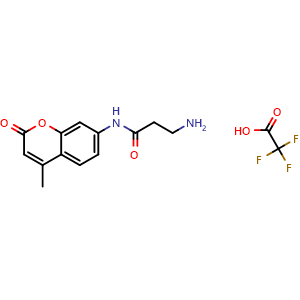 Chemical structure of H-BETA-ALA-AMC TFA , CAS 201847-54-3, AChemBlock Y228789