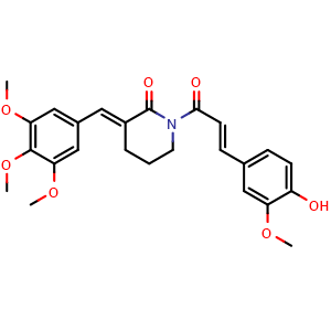 (E)-1-[(E)-3-(4-hydroxy-3-methoxyphenyl)acryloyl]-3- (3,4,5-trimethoxybenzylidene) piperidin-2-one