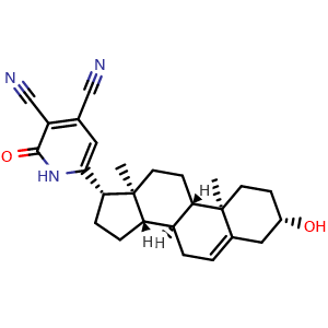 6-[(3S,8S,9S,10R,13S,14S,17S)-3-hydroxy-10,13-dimethyl-2,3,4,7,8,9,11,12,14,15,16,17-dodecahydro-1H-cyclopenta[a]phenanthren-17-yl]-2-oxo-1H-pyridine-3,4-dicarbonitrile