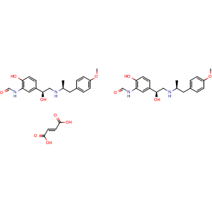 Chemical structure of Formoterol fumarate , CAS 43229-80-7, AChemBlock Y228826