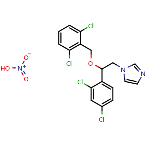Chemical structure of Isoconazole nitrate , CAS 24168-96-5, AChemBlock Y228833