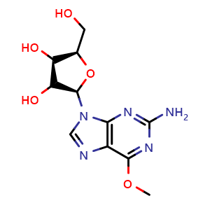 Chemical structure of Nelarabine , CAS 121032-29-9, AChemBlock Y228843