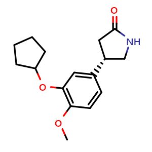 Chemical structure of (S)-(+)-Rolipram , CAS 85416-73-5, AChemBlock Y228853