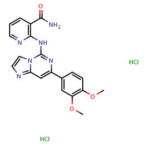 Chemical structure of BAY 61-3606 dihydrochloride , CAS 648903-57-5, AChemBlock Y228915