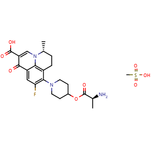 Chemical structure of Alalevonadifloxacin , CAS 2892364-59-7, AChemBlock Y228951