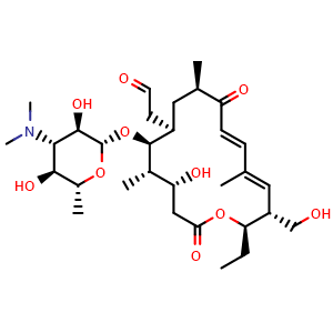 Chemical structure of Mycaminosyltylonolide , CAS 61257-02-1, AChemBlock Y228976