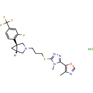 Chemical structure of (-)-GSK598809 hydrochloride , CAS 863766-31-8, AChemBlock Y228998