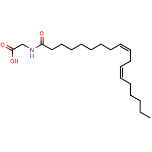 Chemical structure of Linoleoyl glycine , CAS 2764-03-6, AChemBlock Y229006