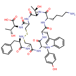 Chemical structure of [Tyr3]Octreotate , CAS 302794-43-0, AChemBlock Y229007